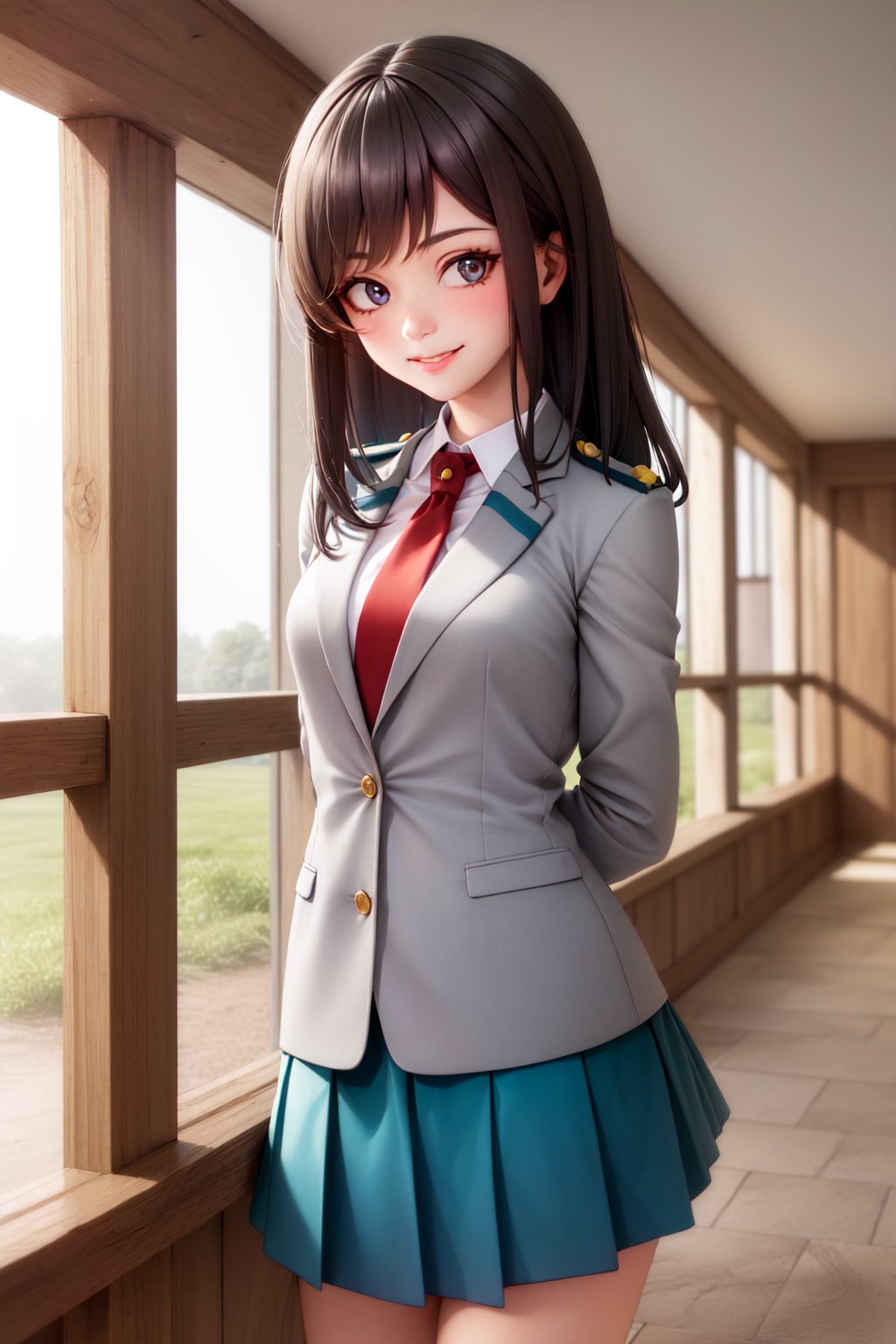 00006-2389413638-(masterpiece, best quality_1.2), , cowboy shot, solo, 1girl, smile, looking at viewer, arms behind back, long hair, u.a. school.jpg